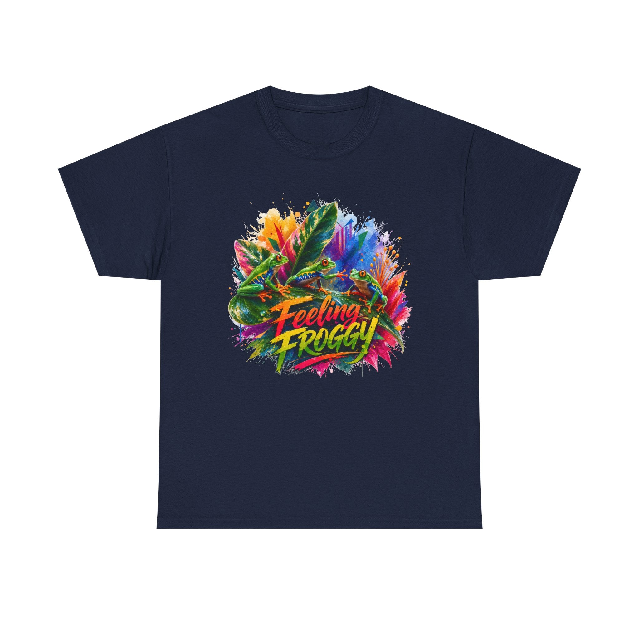 Feeling Froggy T-Shirt – Colorful Frog Graphic Tee