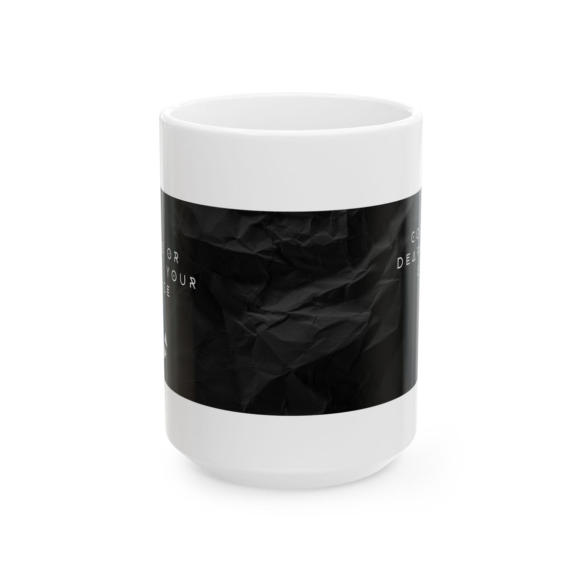 Coffee Ceramic Mug — Minimal Neutral Quote Design (11oz & 15oz)