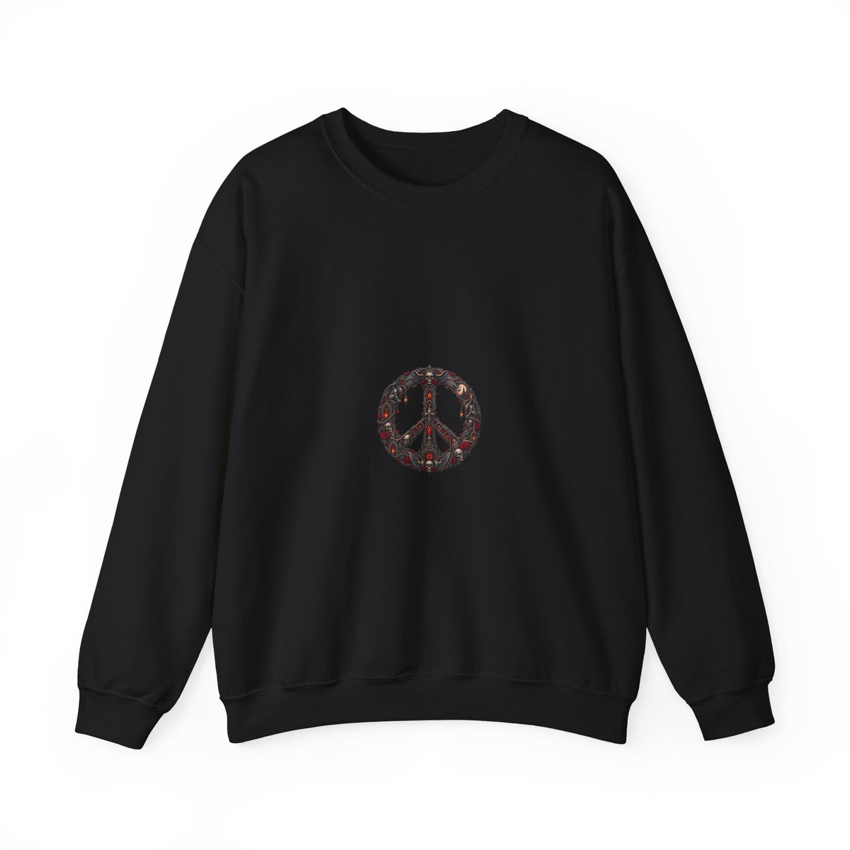 Peace Sign Crewneck Sweatshirt — Vintage Floral Peace Symbol Graphic