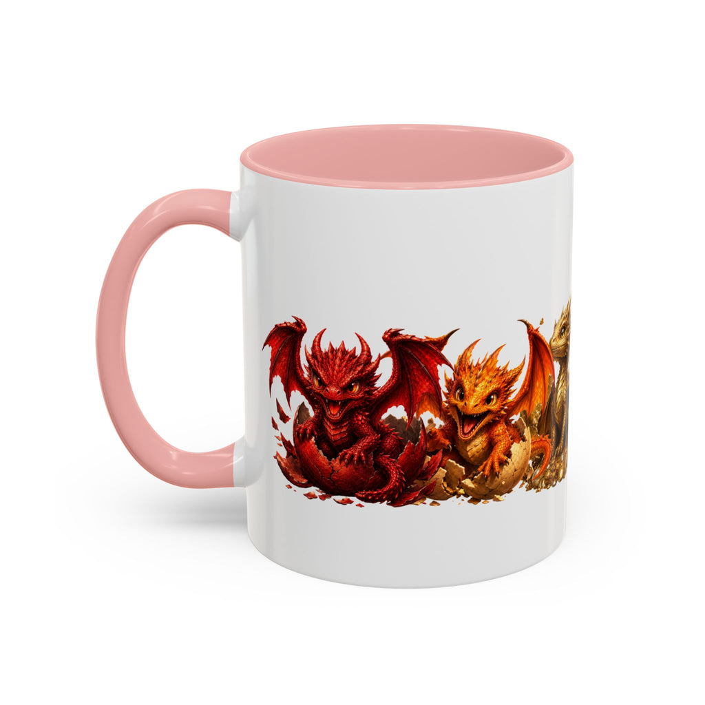 Dragon Element Accent Coffee Mug — Colorful Baby Dragon Lineup (11/15oz)