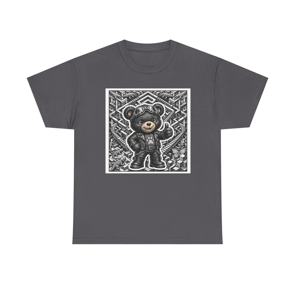 Bear Graphic T-Shirt — Streetwear Teddy Bear Design. Geometric puzzle bear shirt