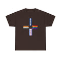 LGBTQ+ Pride Flag Cross T‑Shirt — Inclusive Stripes Tee