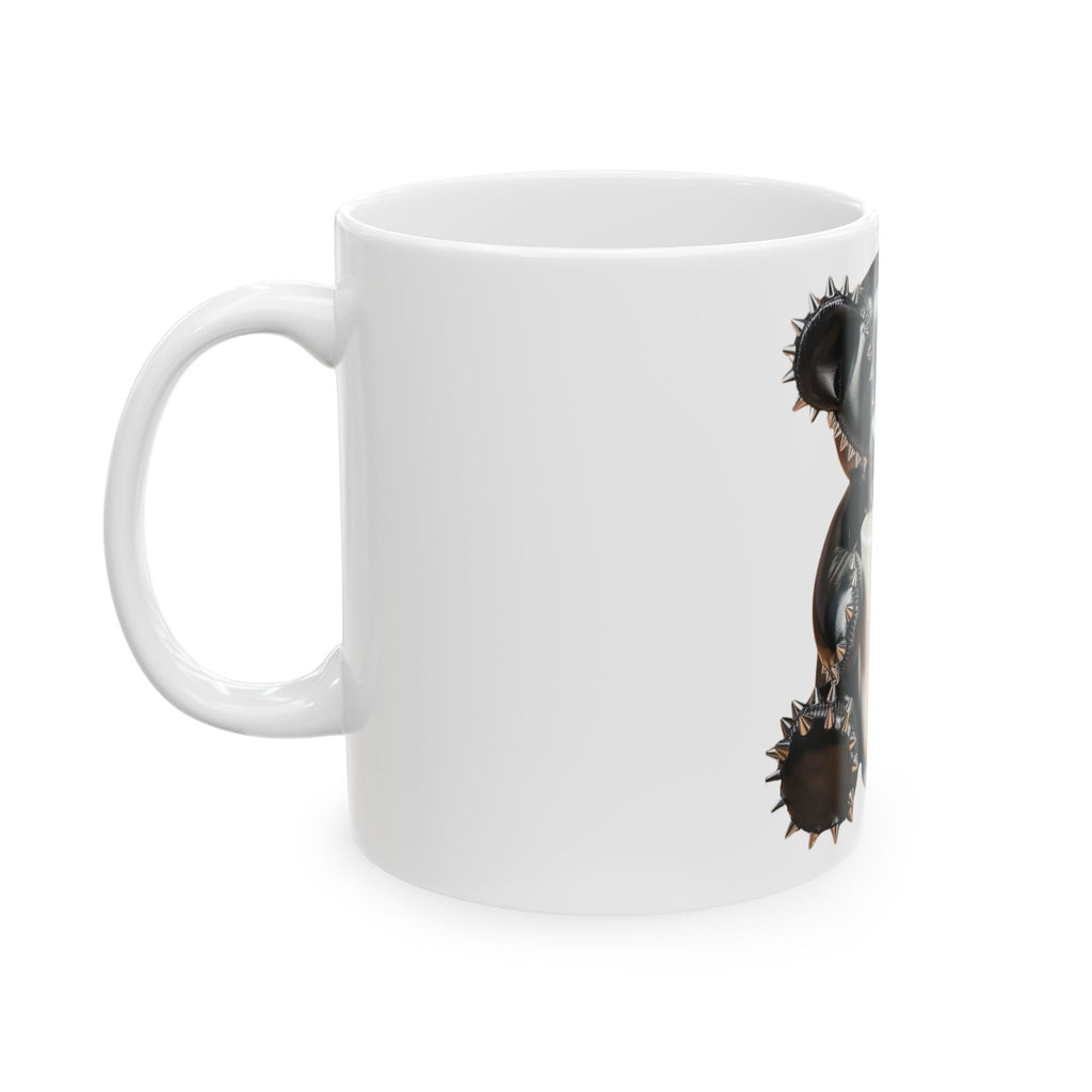 Gothic Spiked Teddy Bear Coffee Mug – Dark Punk 11oz/15oz Ceramic