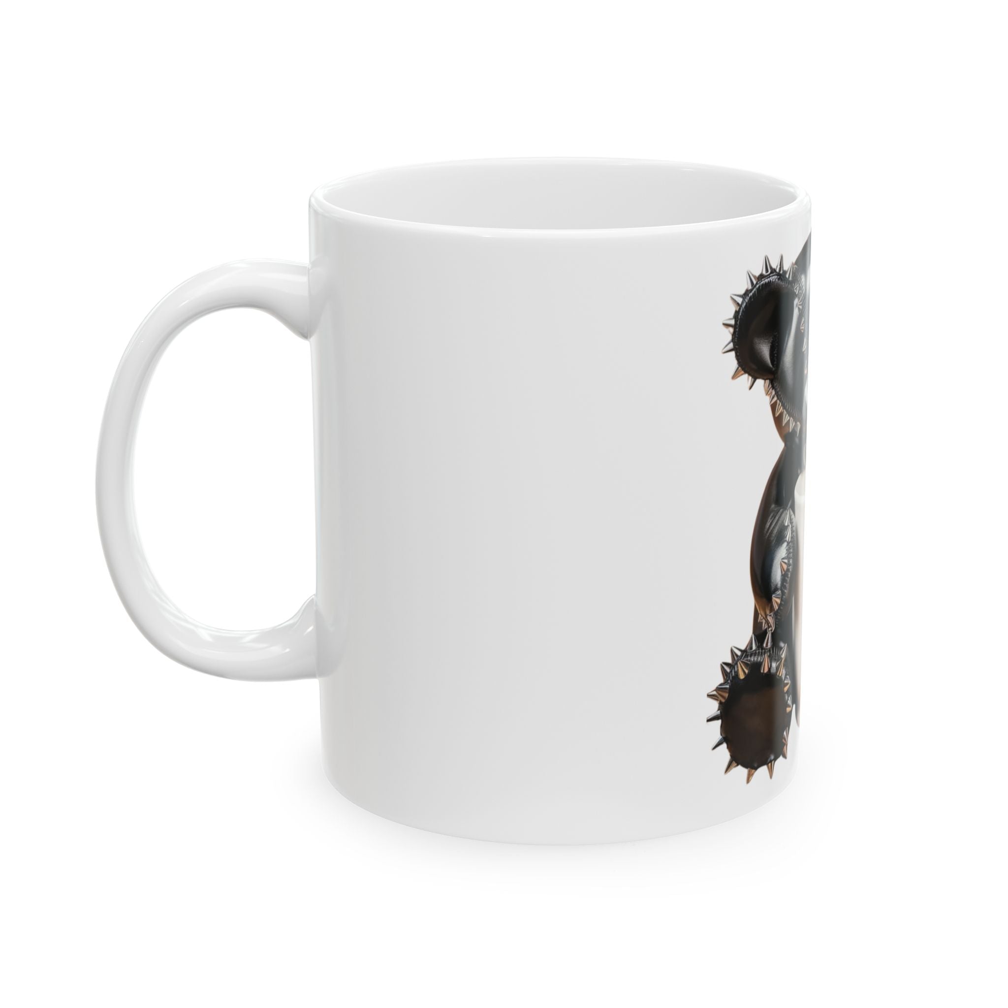 Gothic Spiked Teddy Bear Coffee Mug – Dark Punk 11oz/15oz Ceramic