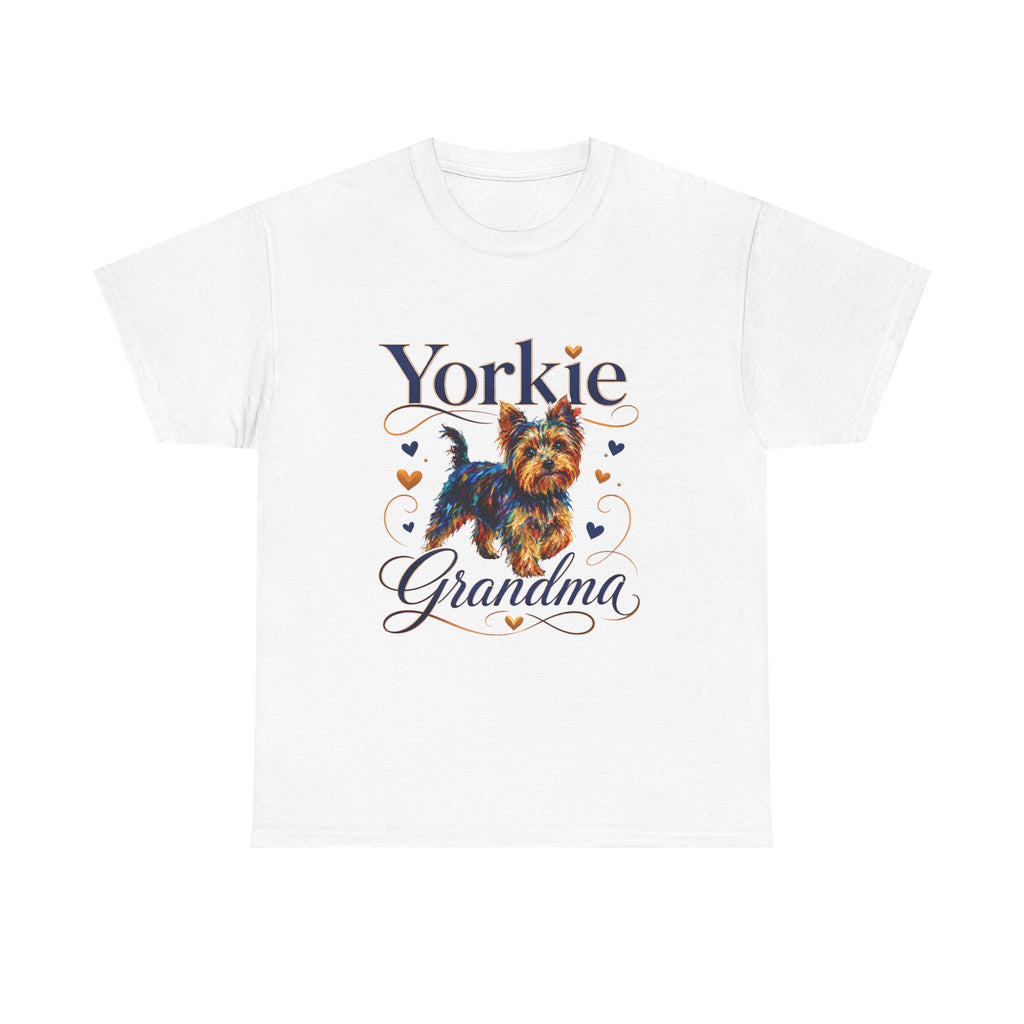 Yorkie Grandma T-Shirt – Cute Yorkshire Terrier Mom Graphic Tee