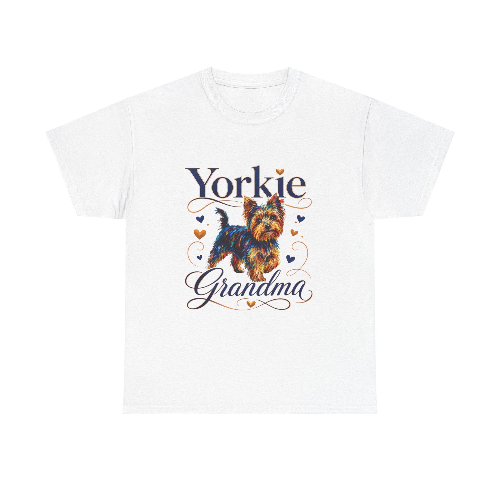 Yorkie Grandma T-Shirt – Cute Yorkshire Terrier Mom Graphic Tee