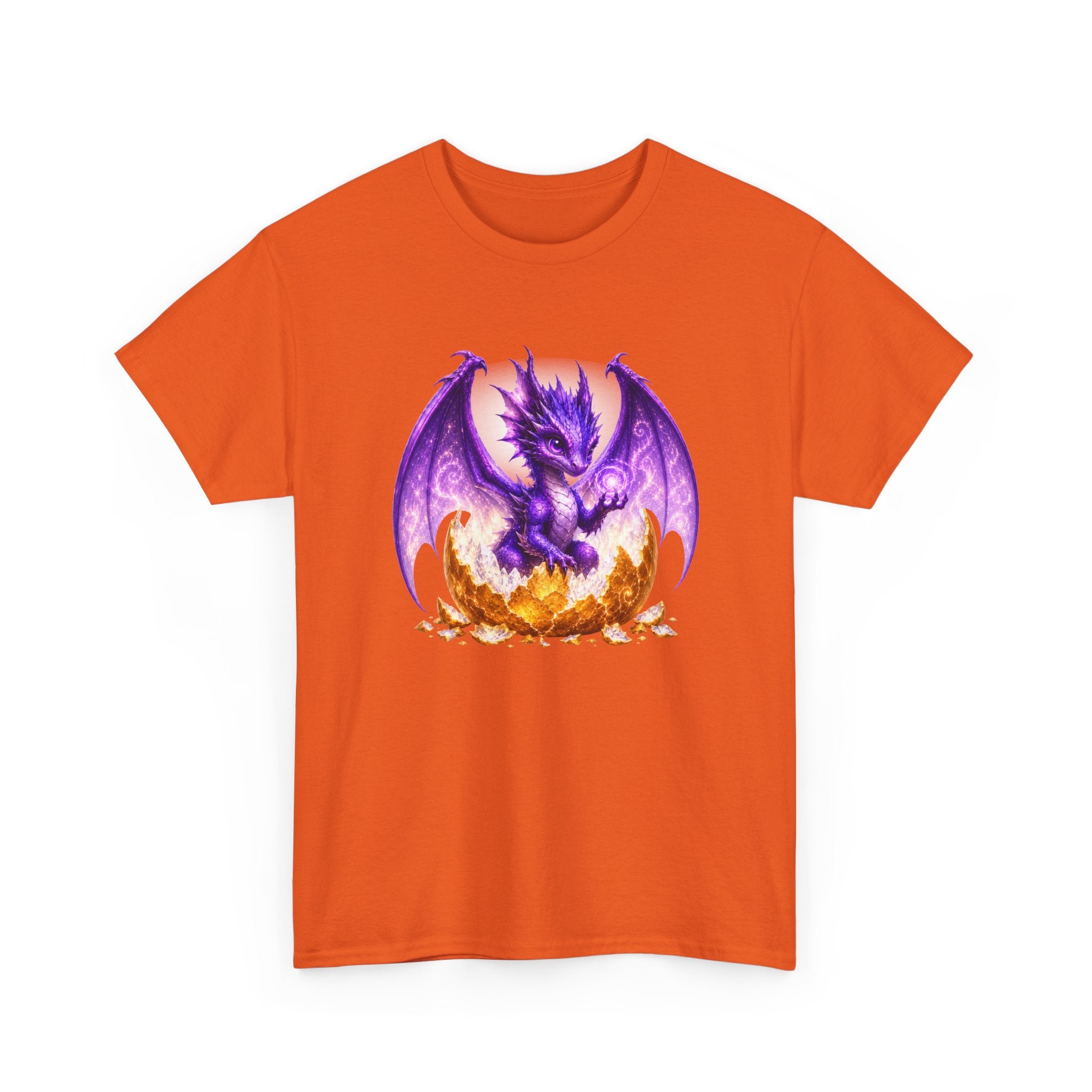 Purple Dragon Hatching Tee — Fantasy Baby Dragon T-Shirt