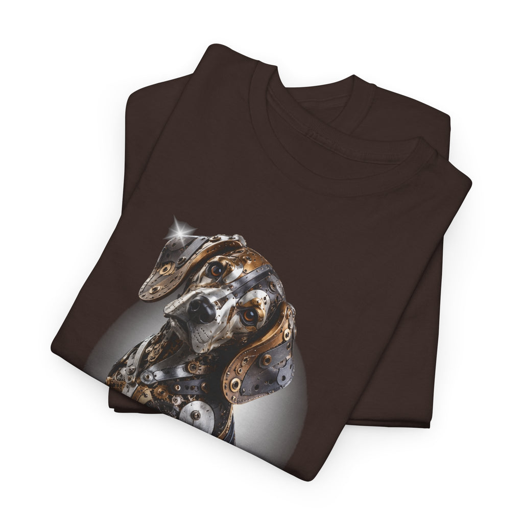 Beagle Tee – Cute Sitting Puppy Graphic T-Shirt. Beagle Puppy sitting on a trophy stand.