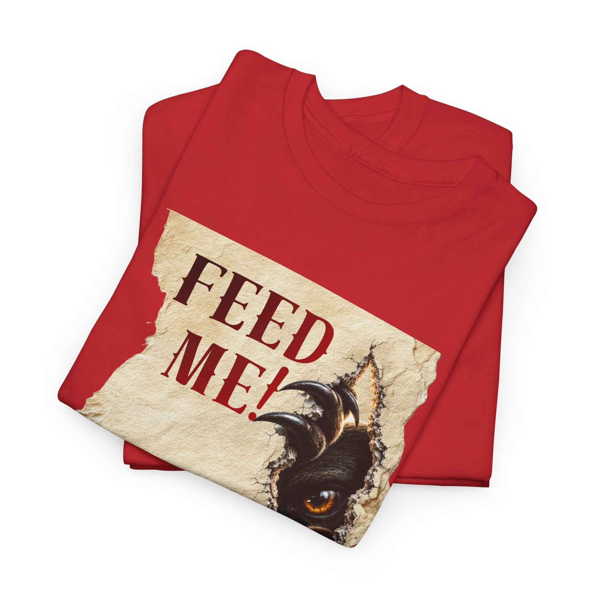 Funny Hangry feed me shirt. Hungry beast breaking out for sweets