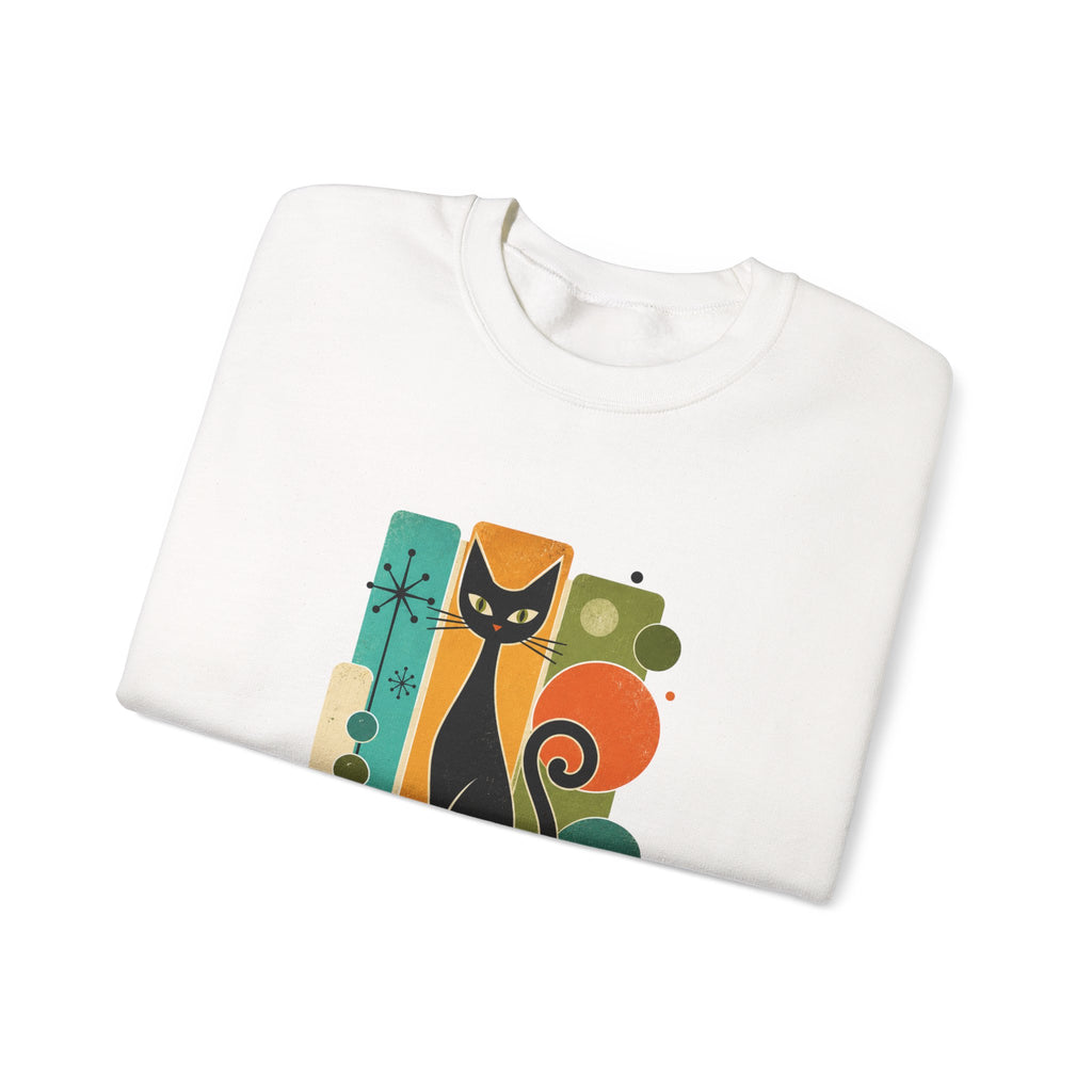 Meowdel Citizen Sweatshirt — Retro Cat Graphic Crewneck