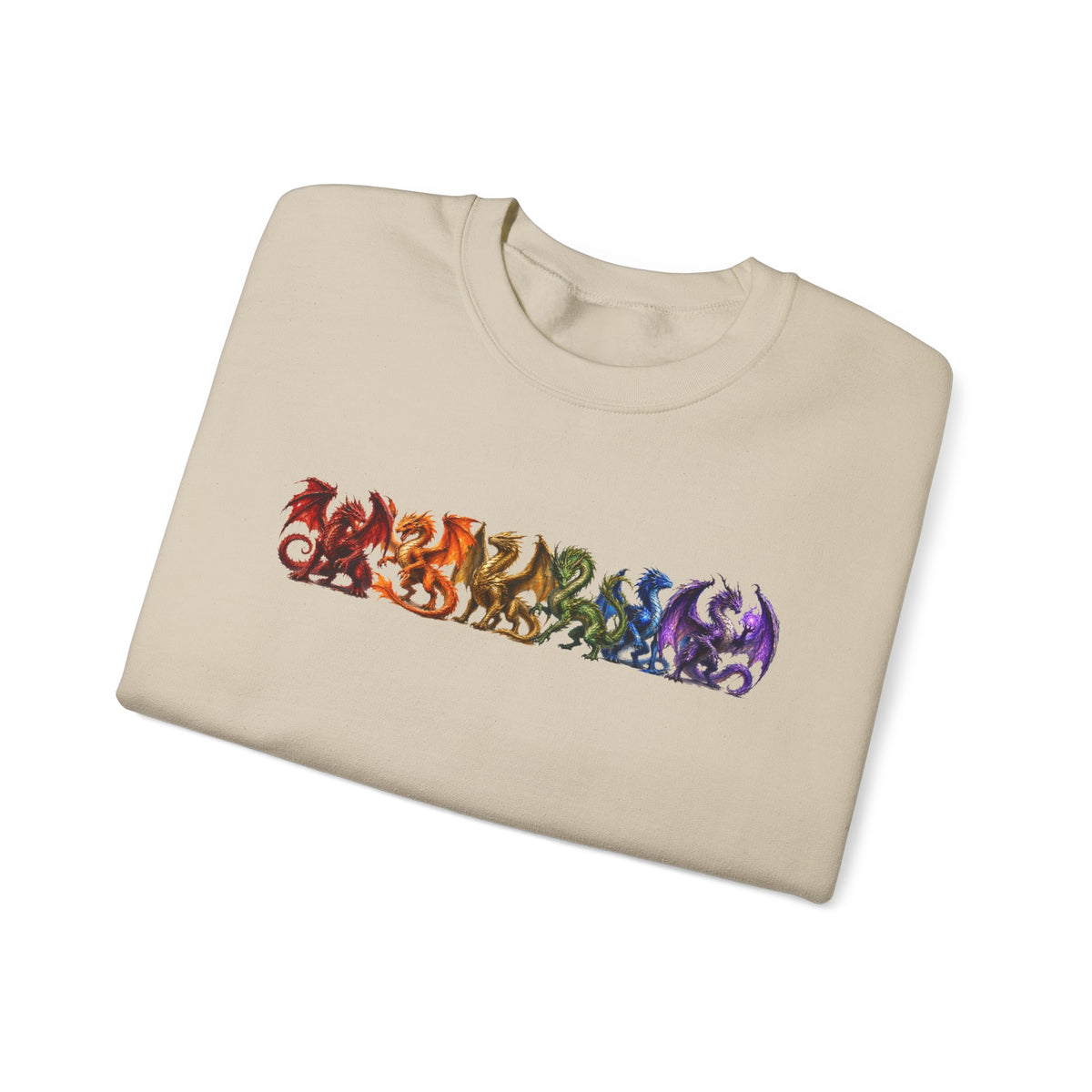 Rainbow Dragon Line Crewneck Sweatshirt