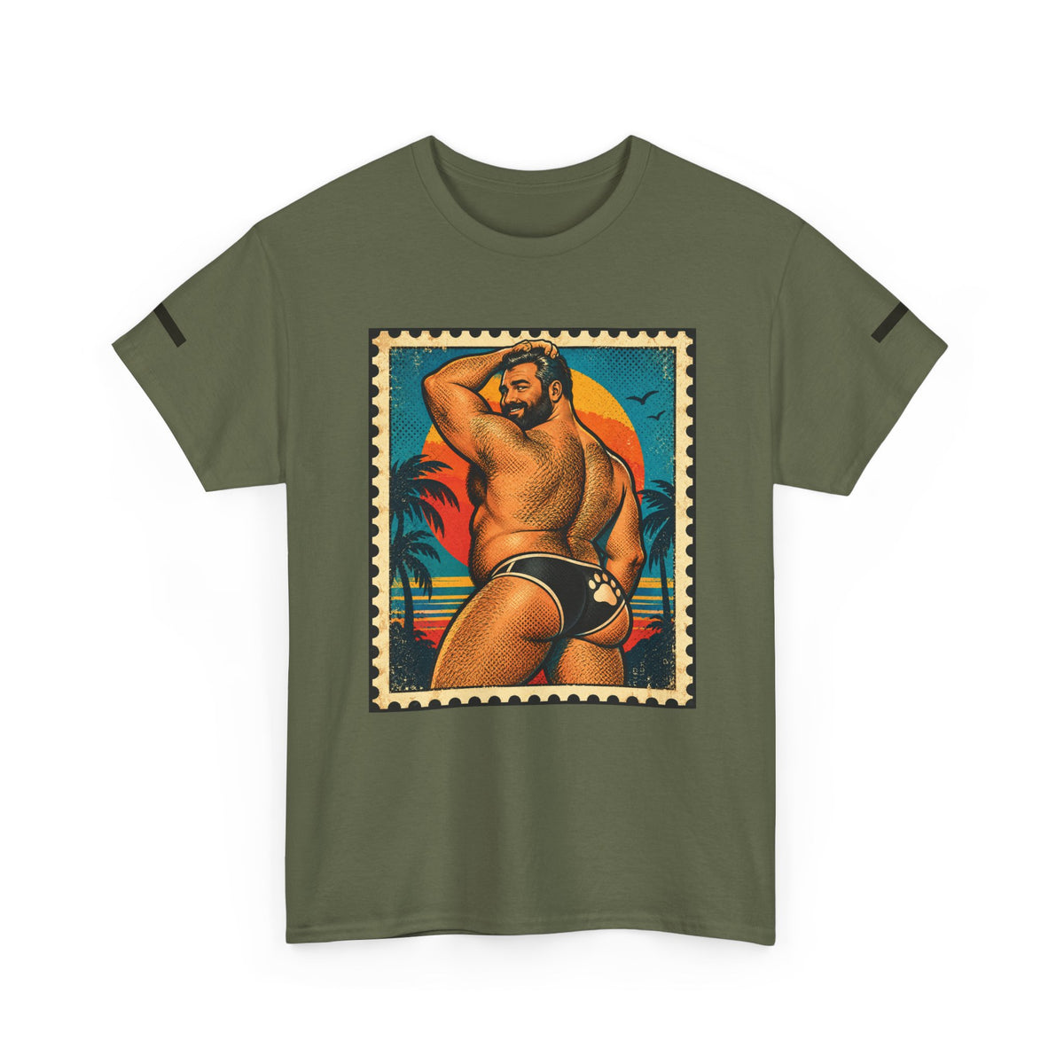 Bear Pride. Bear in speedo in Vintage Pin up style design.
