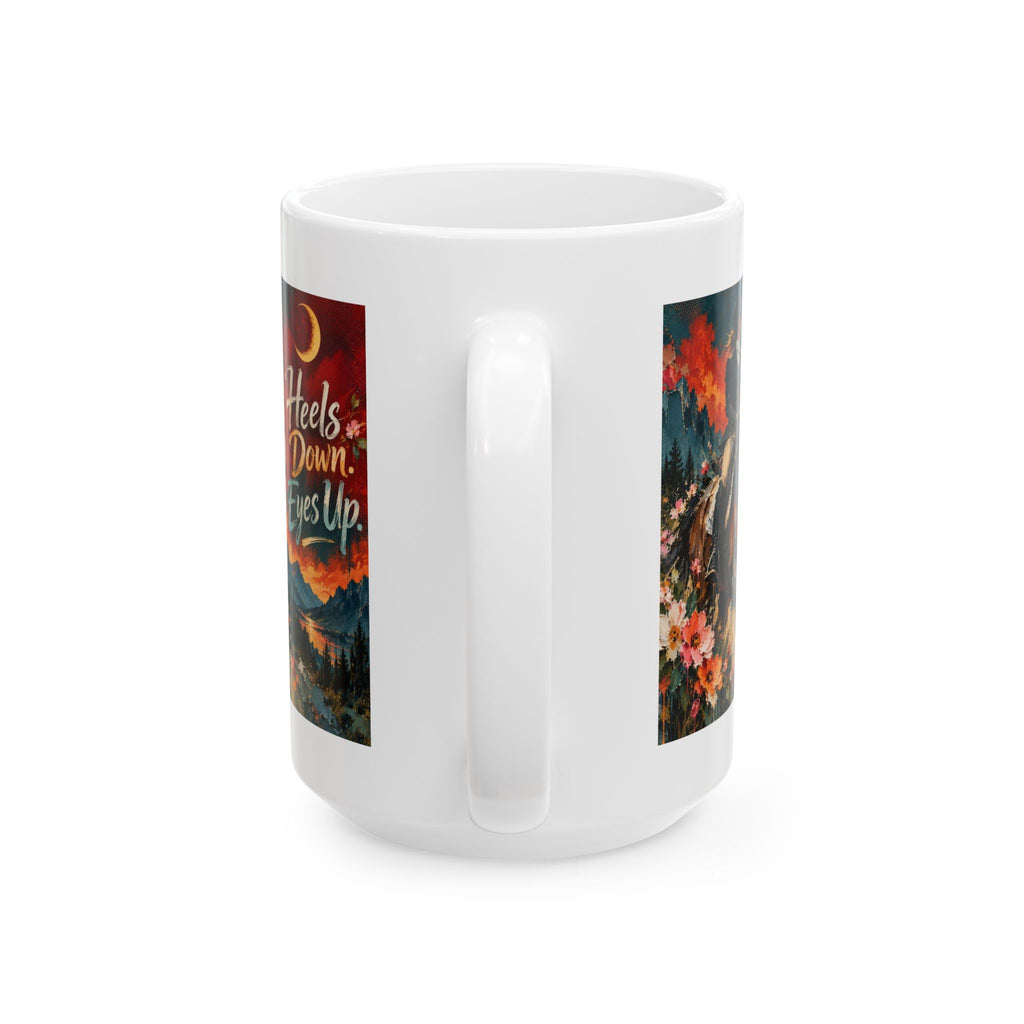 Horse Lover Coffee Mug – Equestrian Art Mug with Jewel Tone Horse Painting