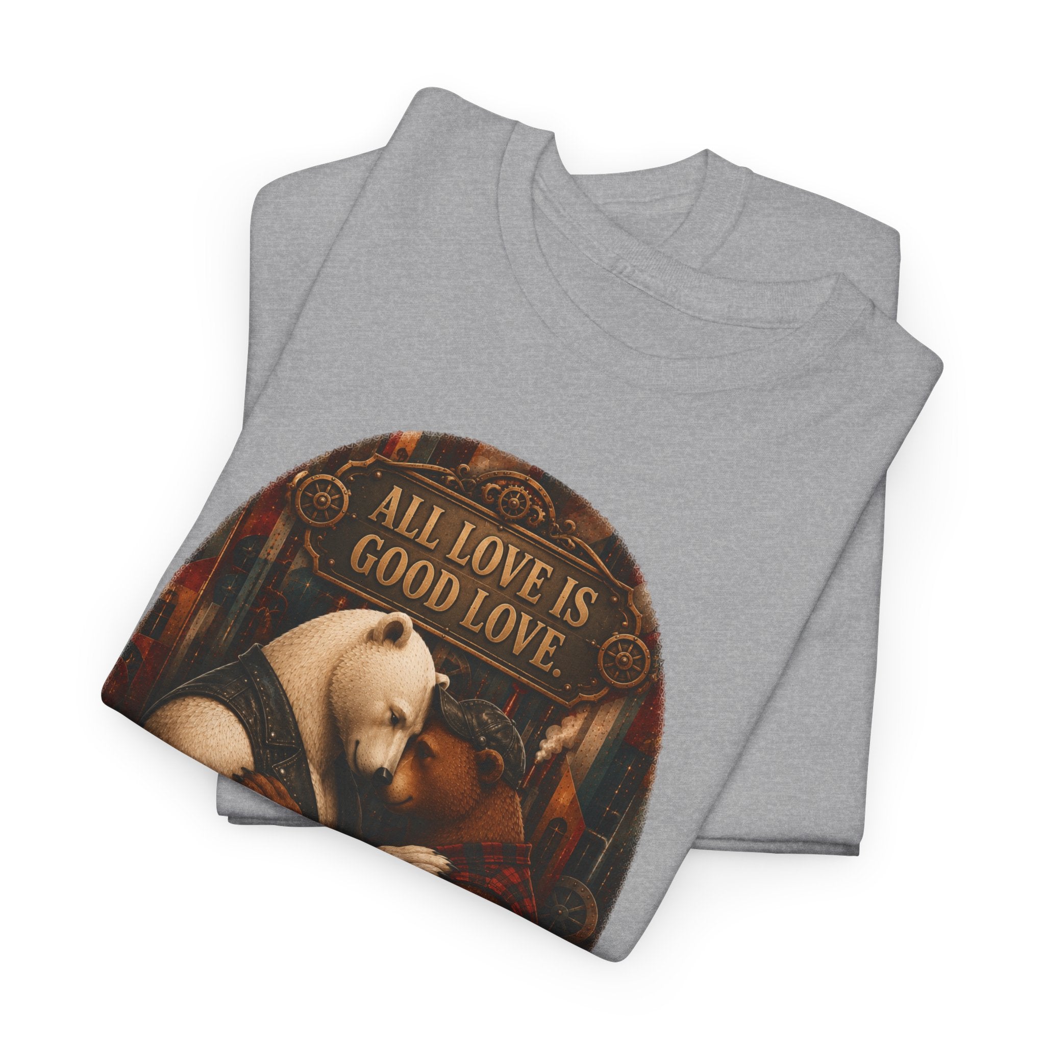 T-Shirt — "All Love Is Good Love" Vintage Romantic Graphic Tee