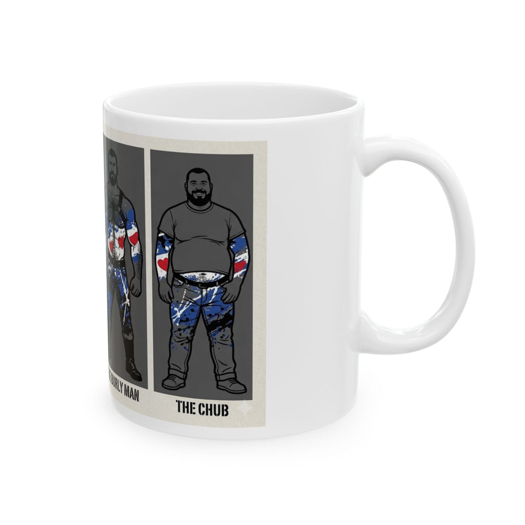 Wrestler Evolution Ceramic Mug — 'The Stocky Duo' & 'The Burly Man' Illustrated Coffee Cup (11oz/15oz)