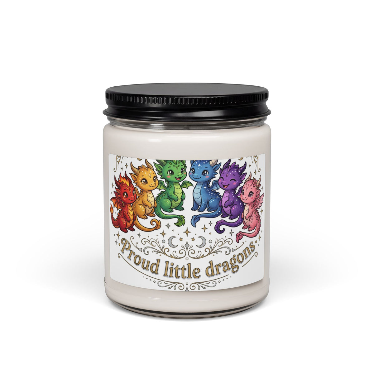 Soy Candle — "Proud Little Dragons" Scented Jar (9oz)