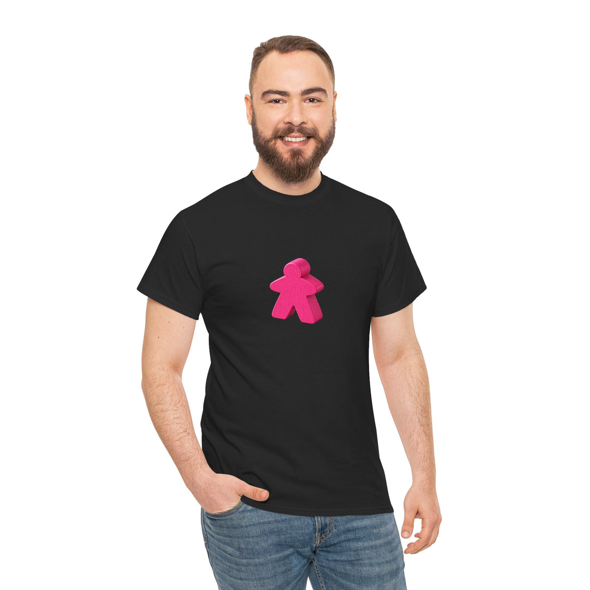 Pink Meeple Minimalist T‑Shirt