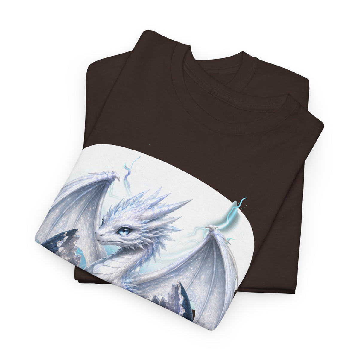 White Ice Dragon T-Shirt — Fantasy Dragon Tee for Fans & Cosplay