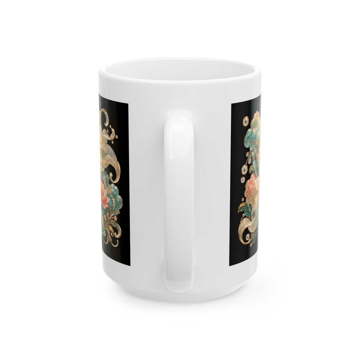 Ceramic Mug — "Little Fish, Big Personality" Decorative Koi Mug
