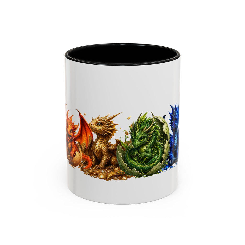 Dragon Element Accent Coffee Mug — Colorful Baby Dragon Lineup (11/15oz)