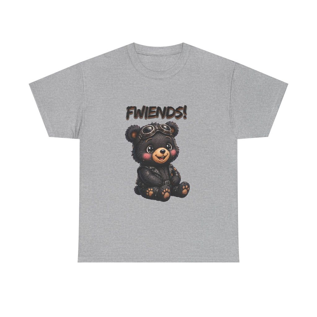 Bear 'Fwiends!' Graphic Tee — Cute Teddy Pilot T-Shirt for Kids & Fans