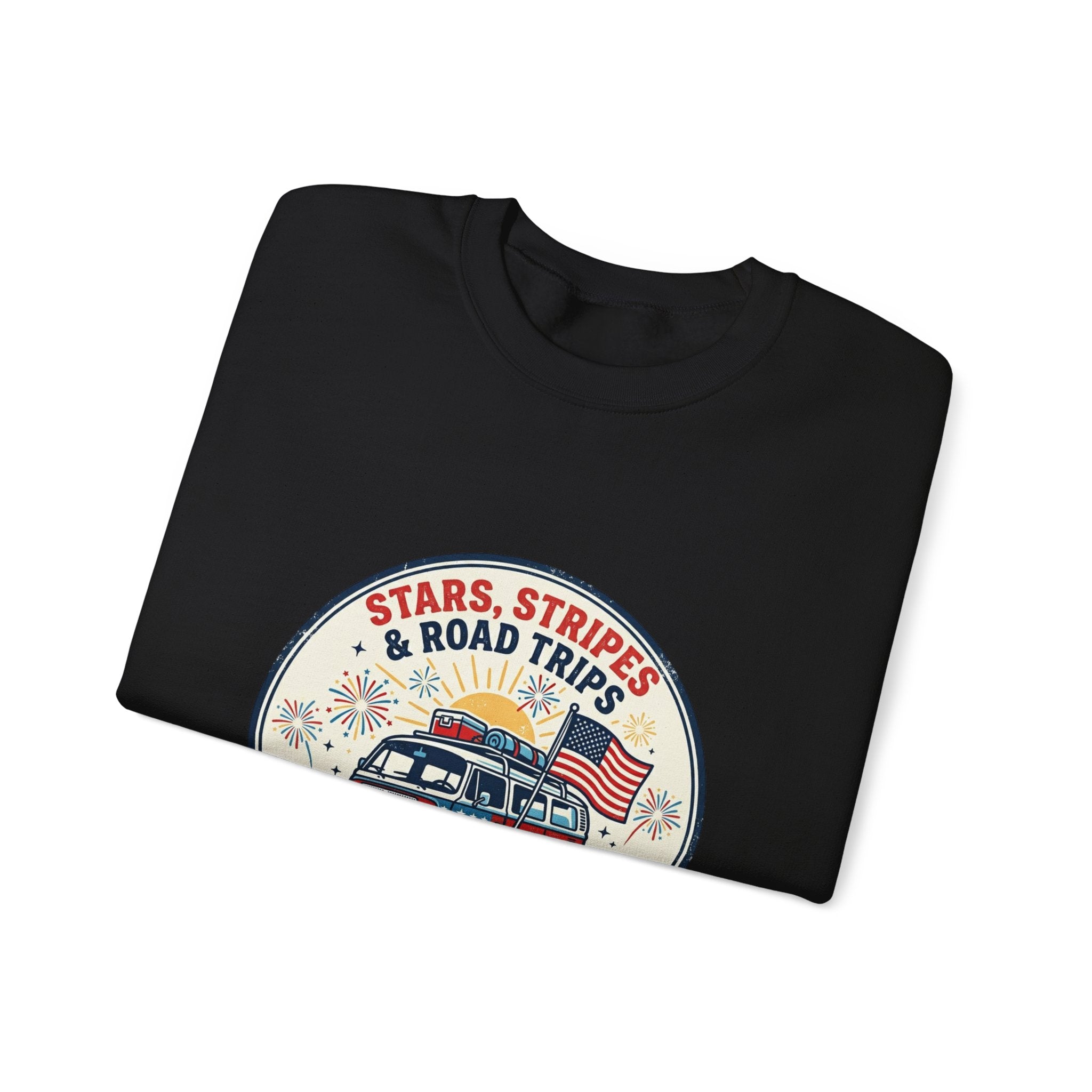 Stars & Stripes Road Trips Sweatshirt | vintage USA, red white blue