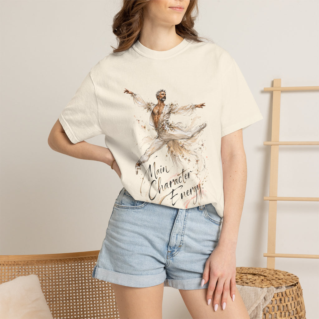 Ballet Dancer Watercolor T-Shirt — "Main Character Energy" Graphic Tee