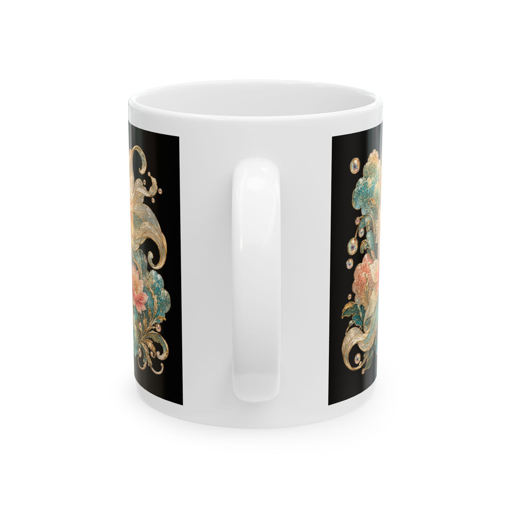 Ceramic Mug — "Little Fish, Big Personality" Decorative Koi Mug