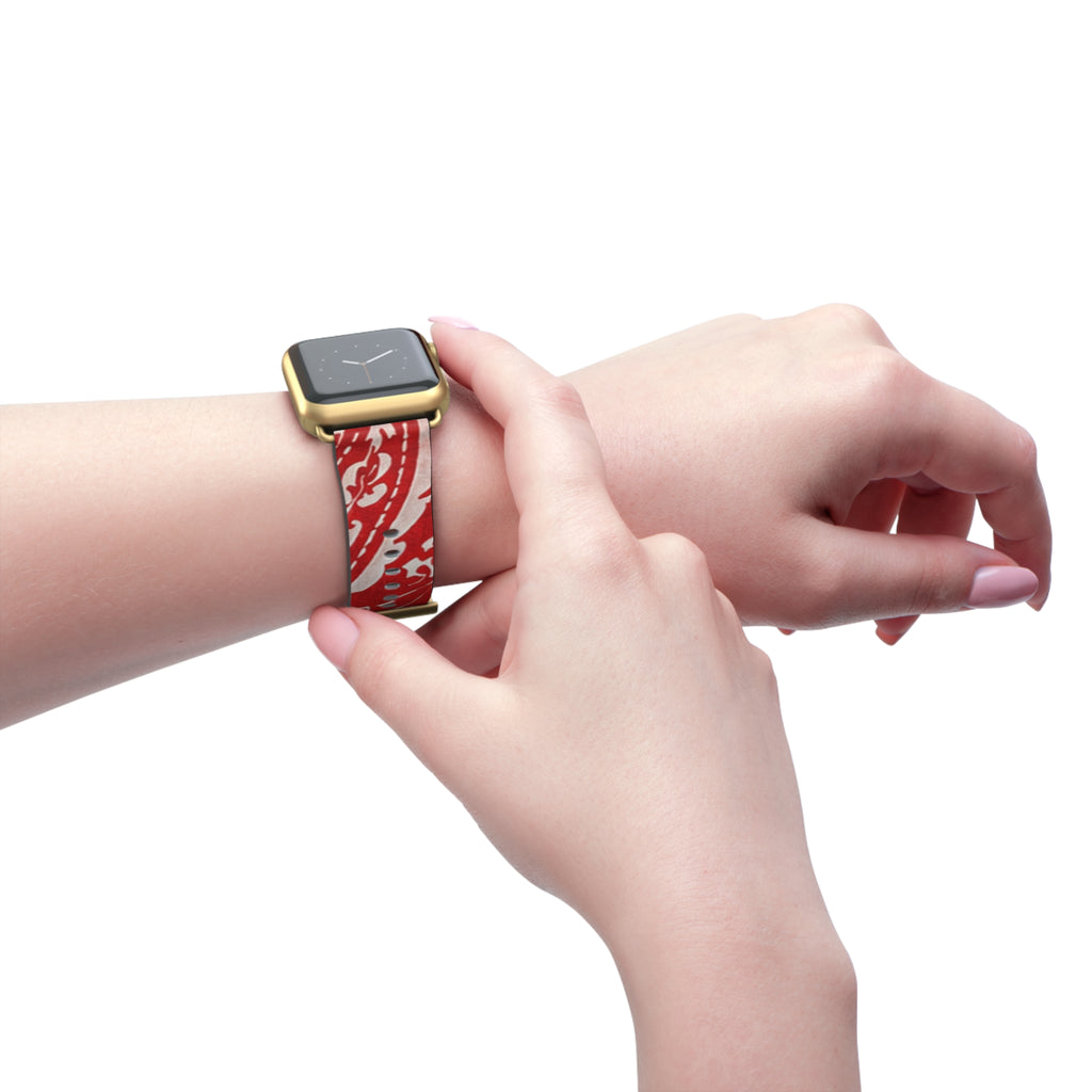 Red Bandana Pattern Watch Band — Hanky Code Style