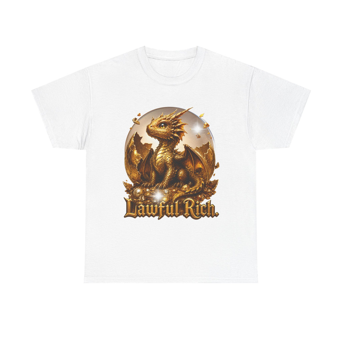 T-Shirt — "Lawful Rich" Gold Dragon Graphic Tee