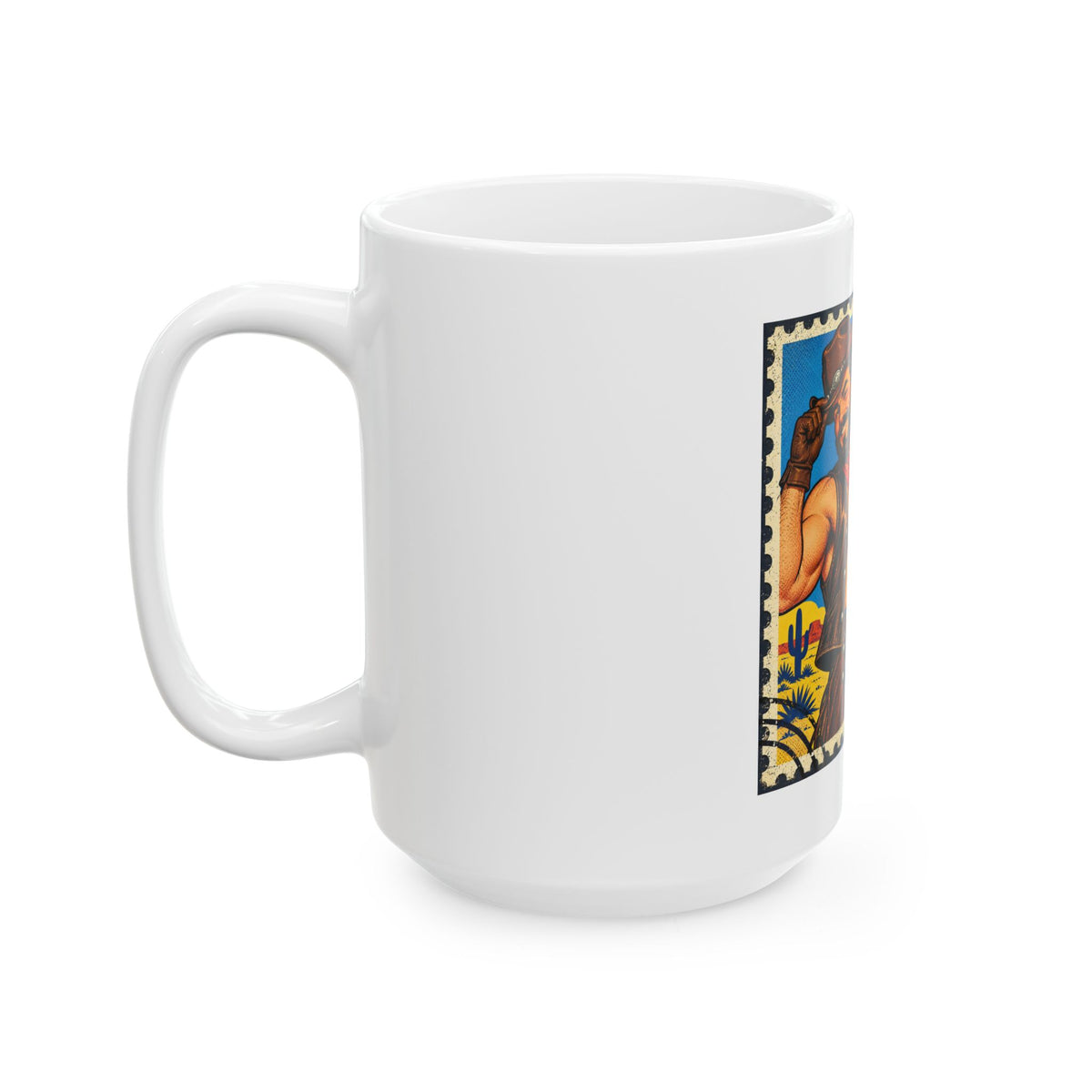 Retro ‘Ride Proud’ Cowboy Ceramic Mug — Vintage Western Coffee Cup (11oz & 15oz)
