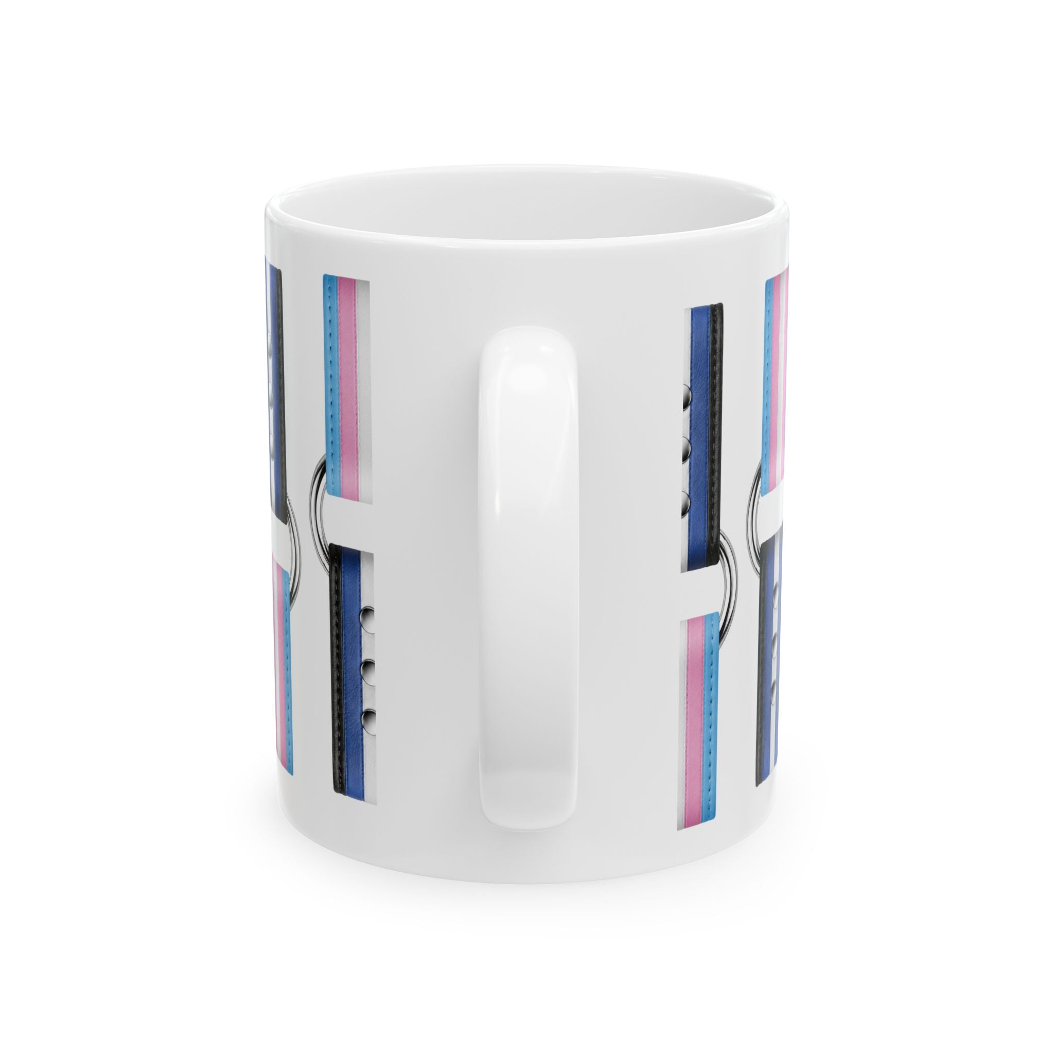 Trans Pride Collar Pattern Ceramic Mug (11oz, 15oz)