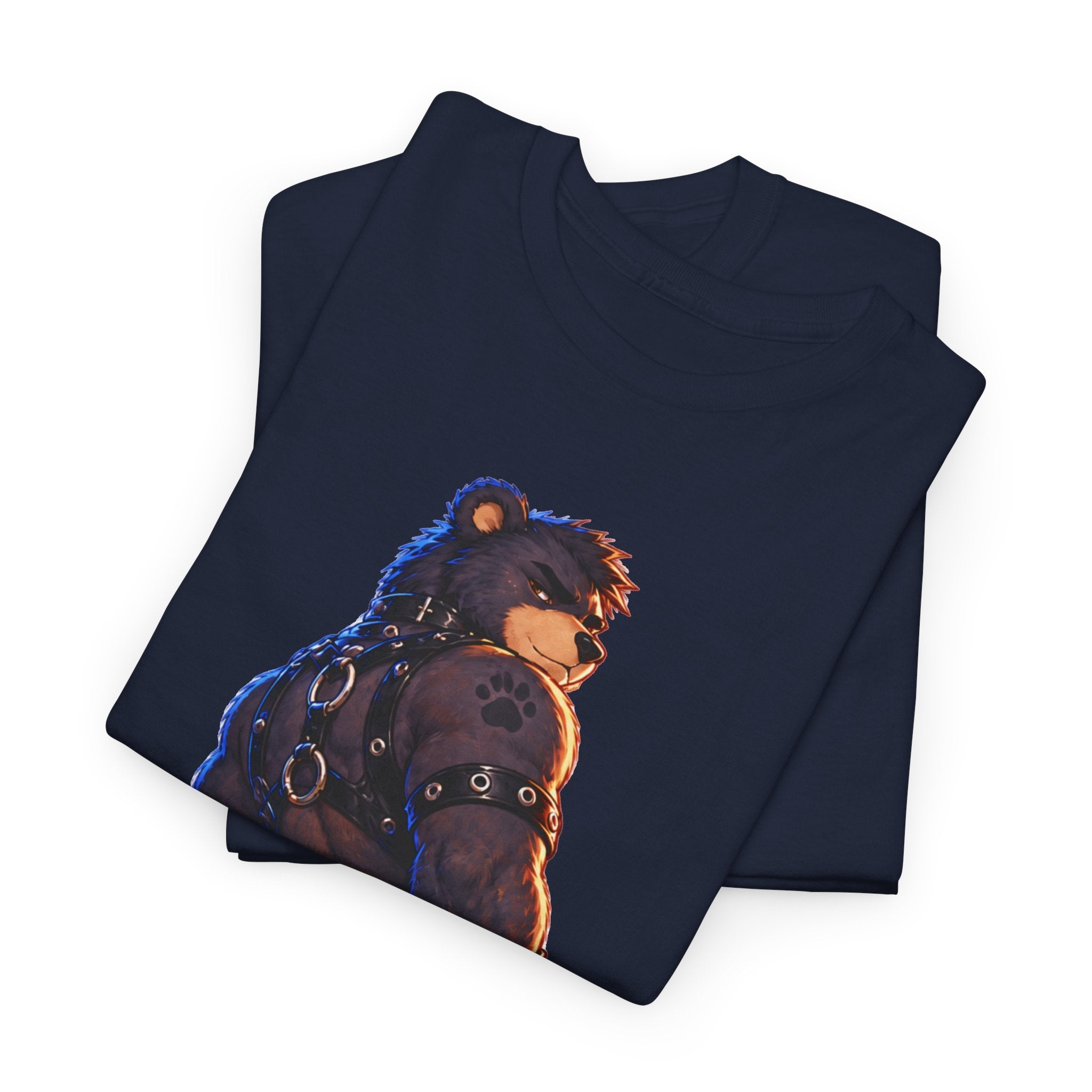 Bear Biker Graphic Tee — Retro Leather Jacket Furry Art T-Shirt Furry fan shirt