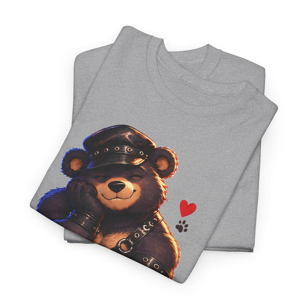 Leather Bear Graphic Tee — Cute Biker Teddy Shirt. Bears and leather men, Bears t-shirt