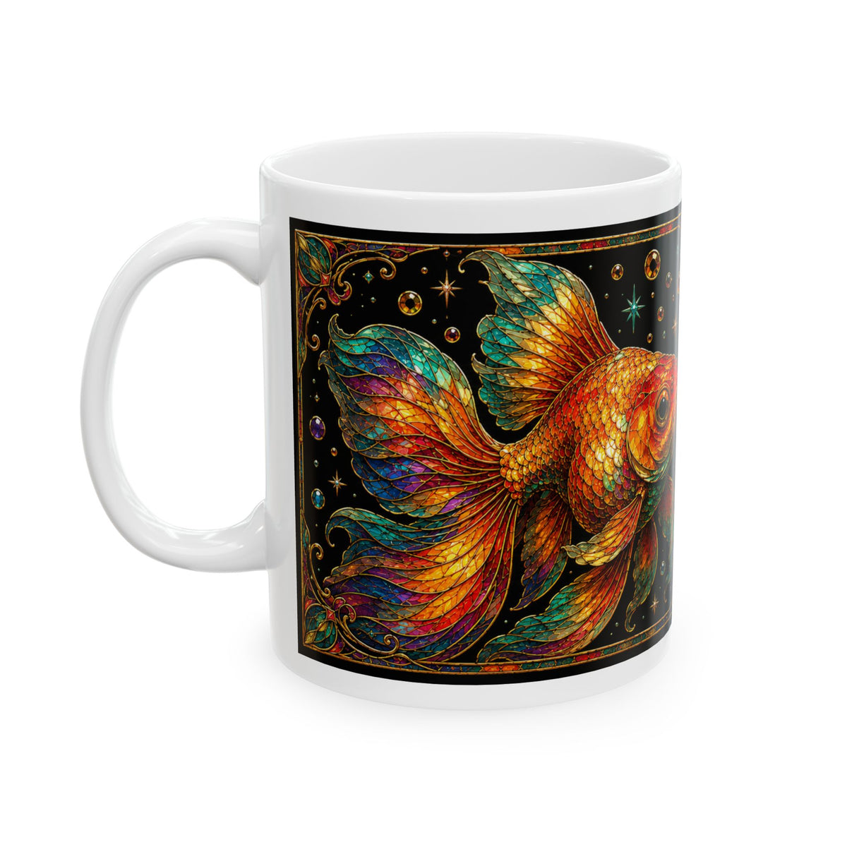 Little Big Personality Goldfish Mug — Colorful Ceramic Coffee Cup (11oz/15oz)
