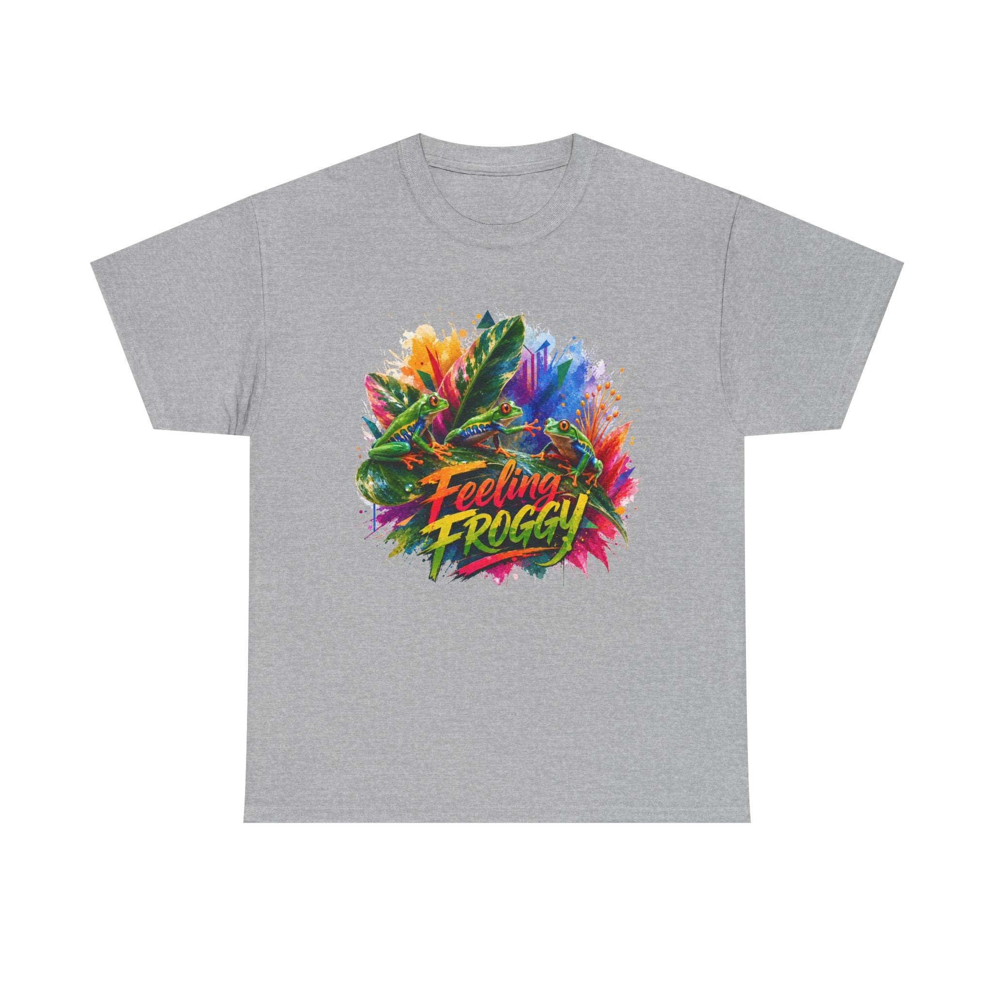 Feeling Froggy T-Shirt – Colorful Frog Graphic Tee
