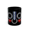 Bondage Collar & Heart Black Mug – Kink Pride Coffee Cup