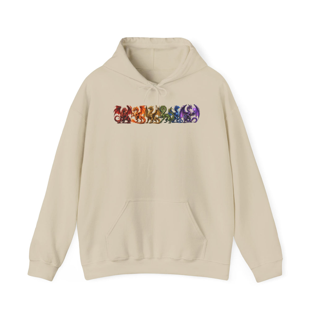 Hoodie — Rainbow Floral Foxes Graphic Pullover