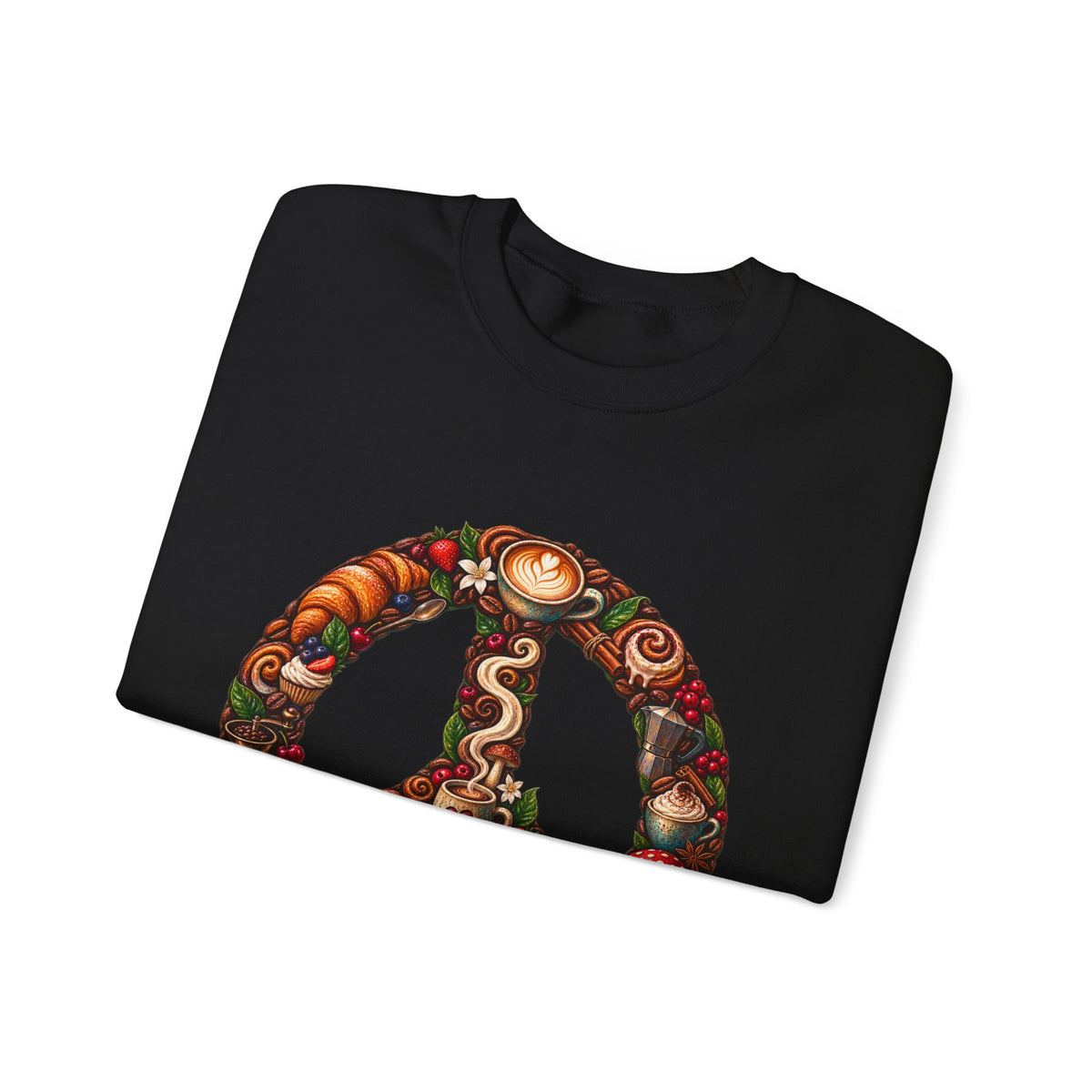 Peace Sign Floral Sweatshirt — Boho Vintage Peace Symbol Crewneck