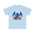 Blue Fire Dragon T-Shirt — Fantasy Dragon Graphic Tee, Blue Dragon. Best Dragon shirt. Blue Baby Dragon.