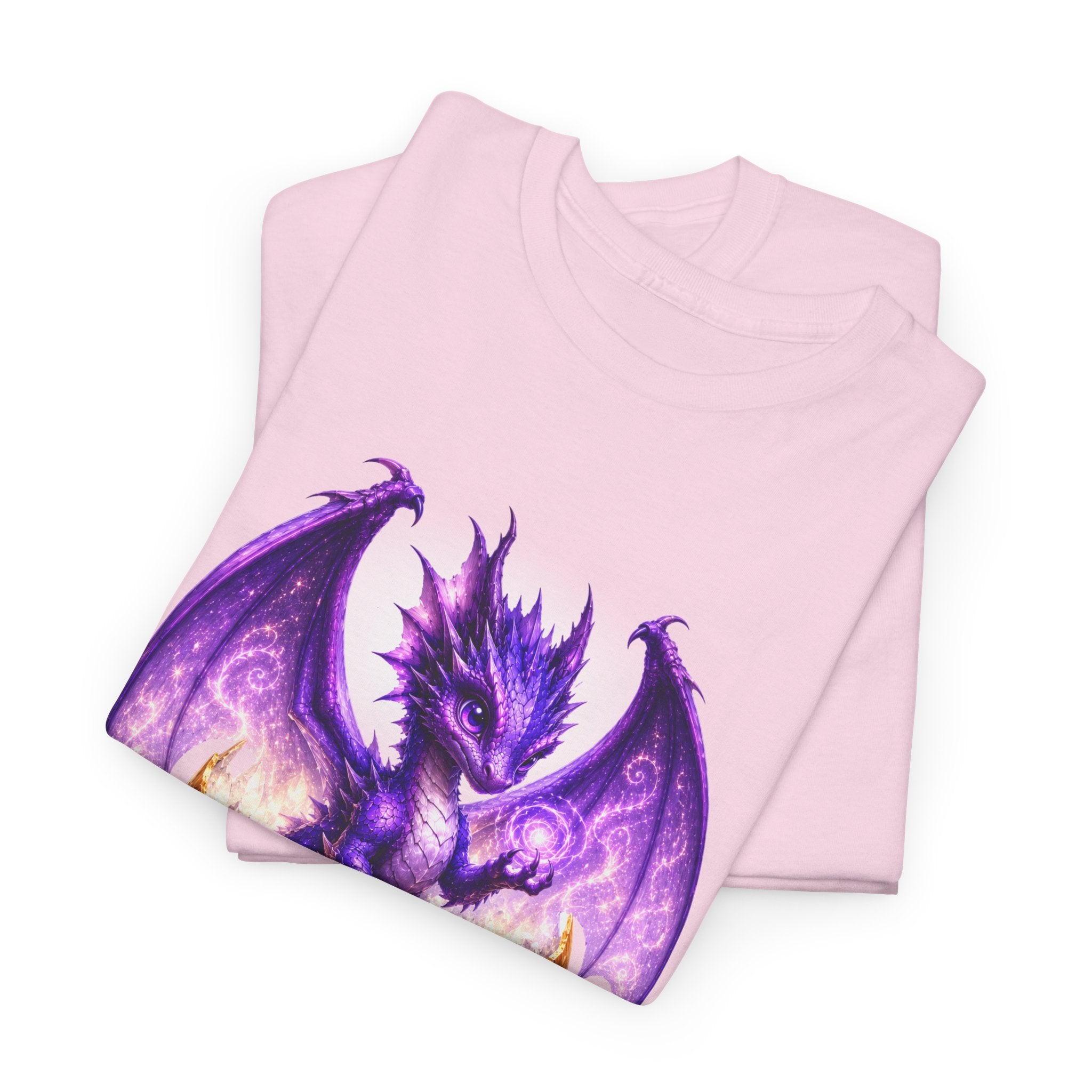 Purple Dragon Hatching Tee — Fantasy Baby Dragon T-Shirt