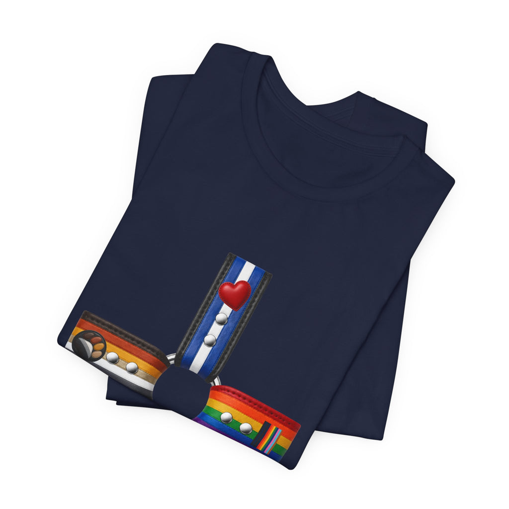 Cross of Pride T‑Shirt — LGBTQ+ Flag Collage Tee