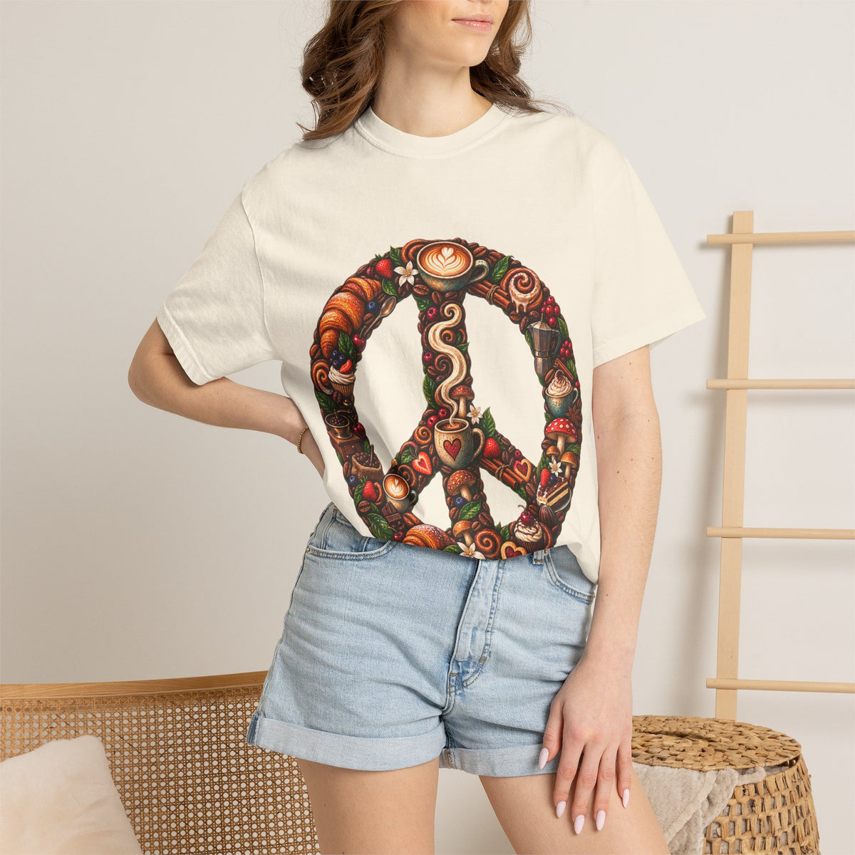 Peace Sign Autumn T‑Shirt — Harvest & Pumpkin Spice Graphic Tee