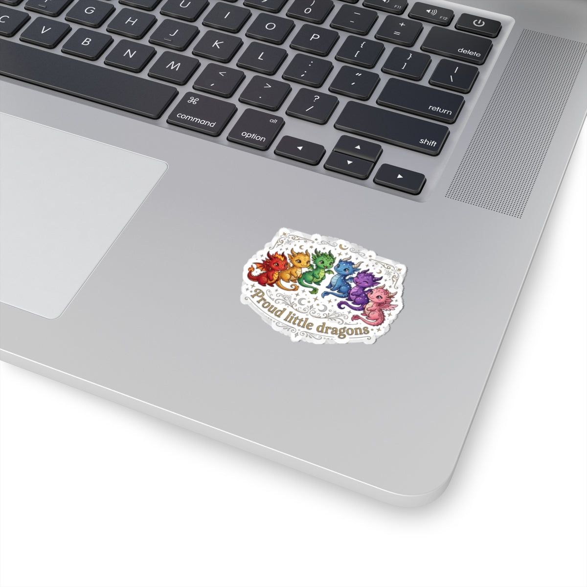 Kiss-Cut Sticker — "Proud Little Dragons" Rainbow Baby Dragon Decal