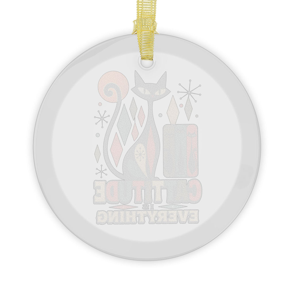 Glass Ornaments Catittude is everything. Mod Cat ornament for the cat collector in your life