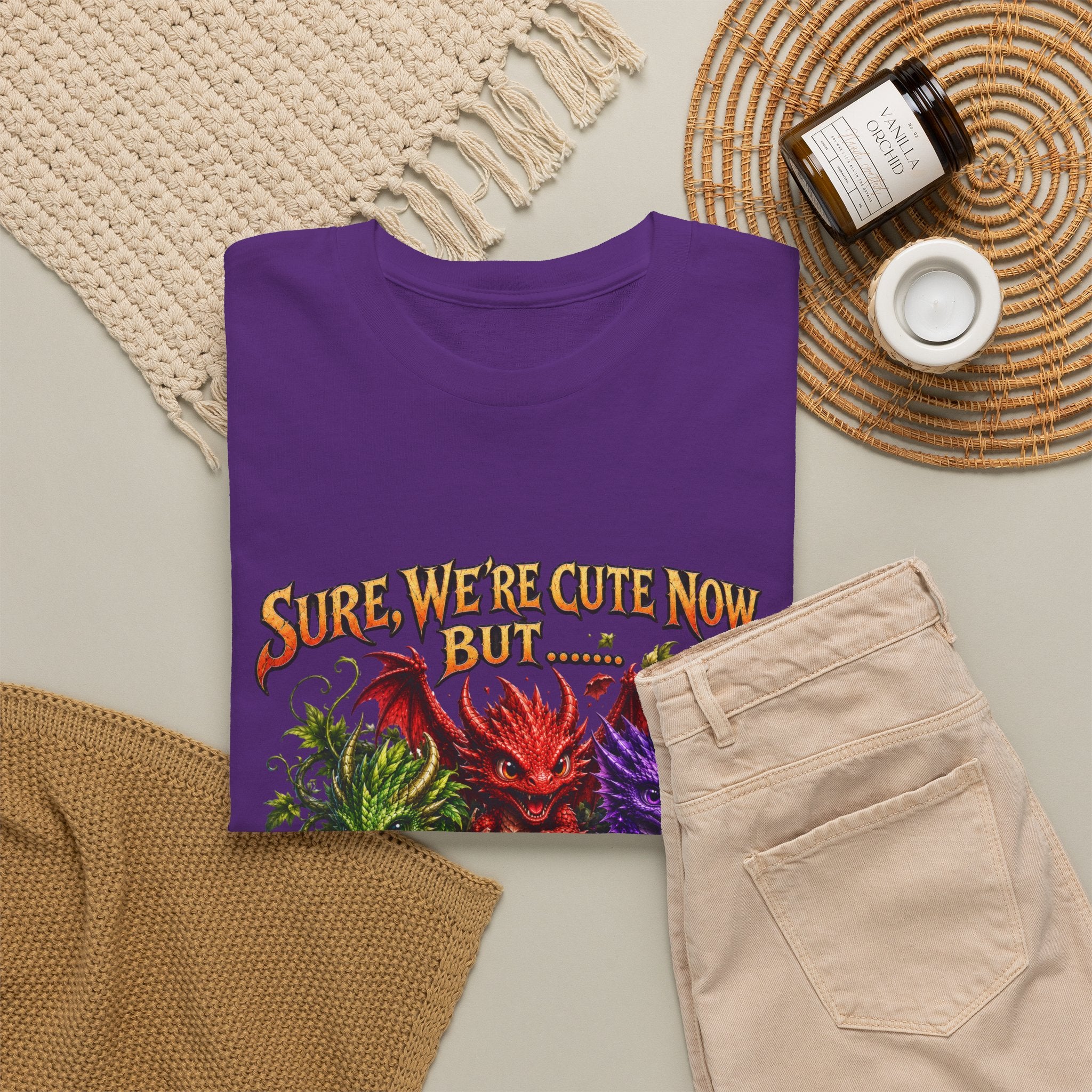 Cute Monster Trio T-Shirt – "Sure We’re Cute Now… Don’t Come For Us" Graphic Tee
