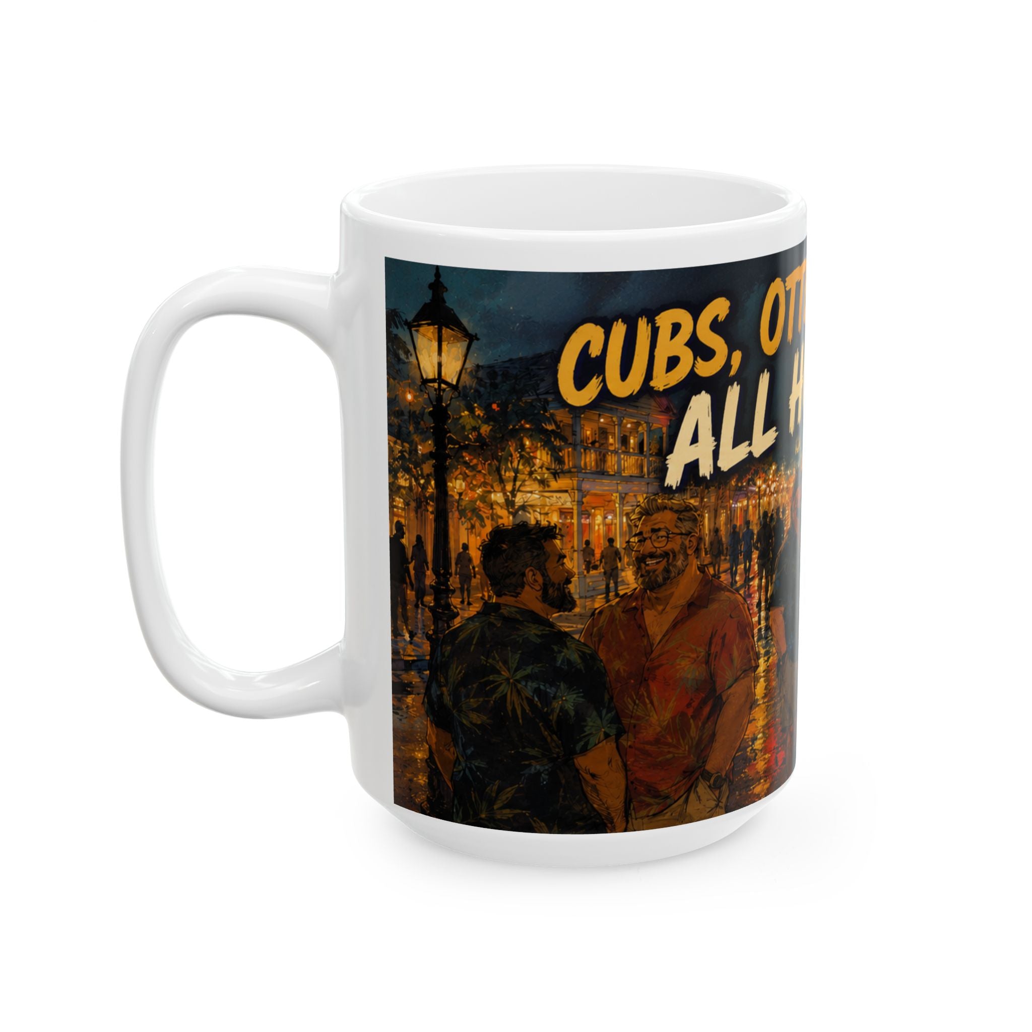 Ceramic Mug — "Bears, Otters, Daddies All Home Here" Family Night Coffee Mug