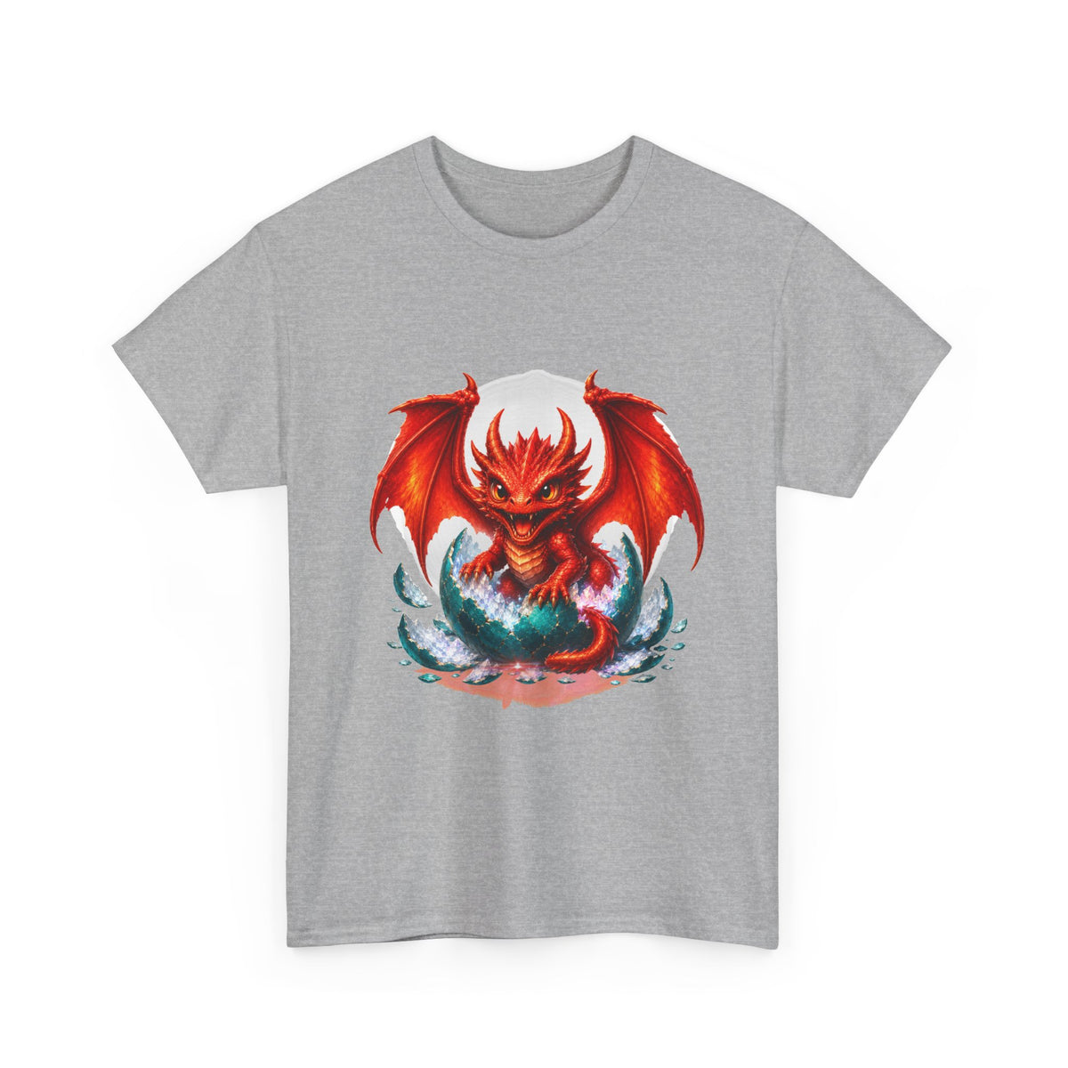 Dragon Hatchling T-Shirt — Cute Red Dragon Hatching Design