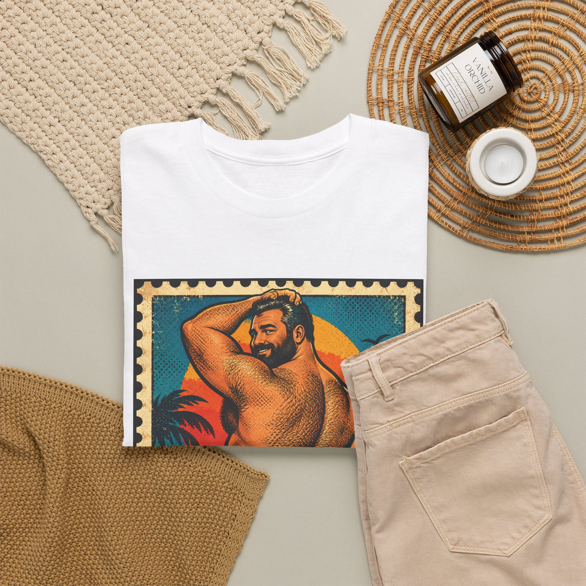 Bear Pride. Bear in speedo in Vintage Pin up style design.