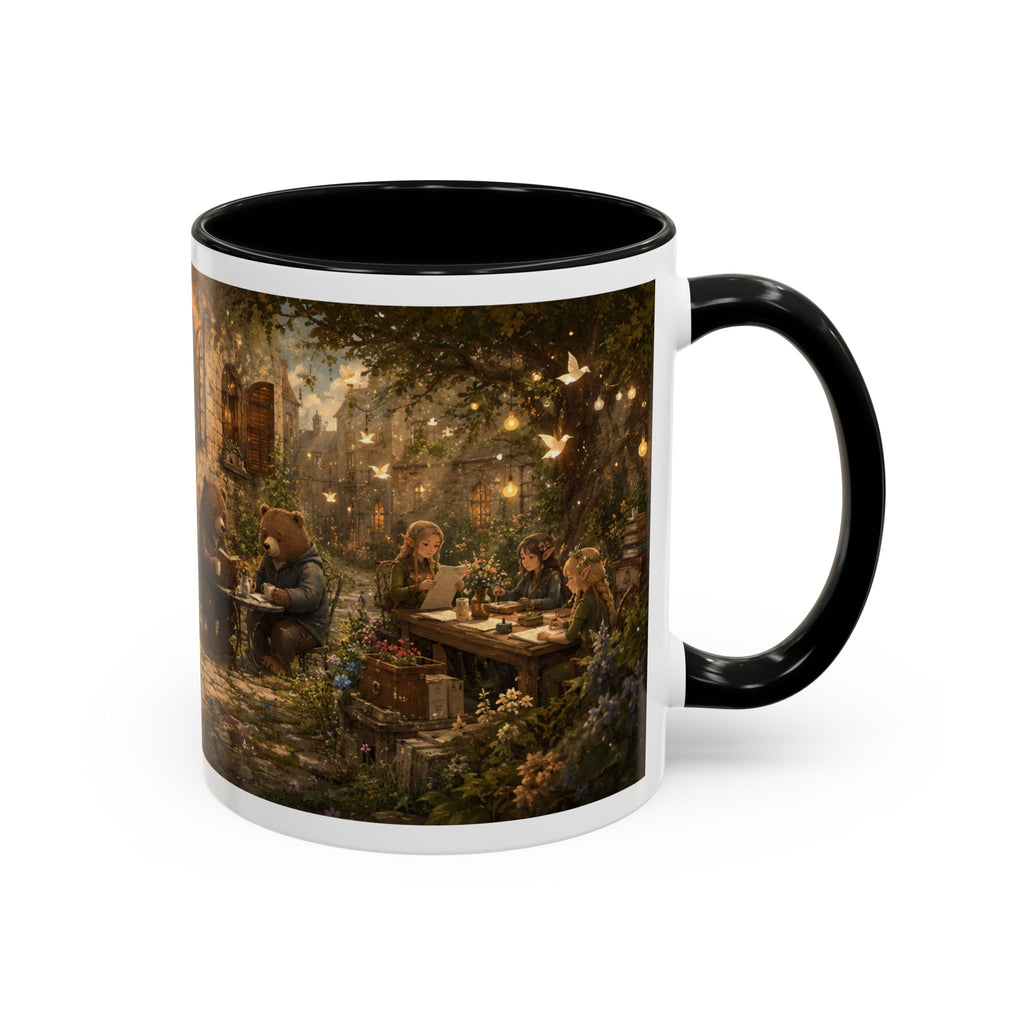 Whimsical Woodland Café Accent Coffee Mug — Cozy Fairy Tale Scene (11/15oz)